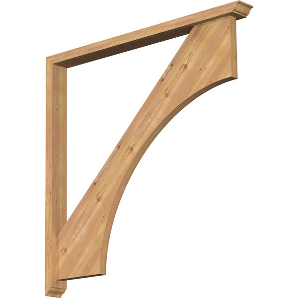 Ekena Millwork Westlake Traditional Smooth Bracket w/ Offset Brace, Western Red Cedar, 3 1/2"W x 40"D x 40"H BKT0402X40X40WTL01SWR - main